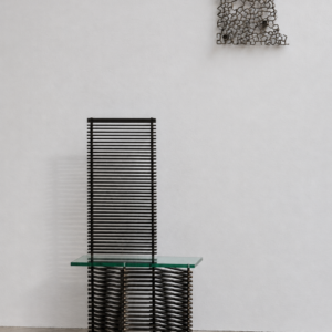 collectible design furniture chair aluminium glass sculptural object sandy bruns